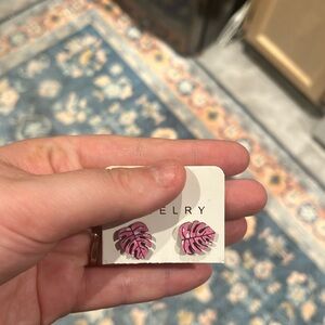 New earnings never worn - wooden earnings